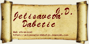 Jelisaveta Dabetić vizit kartica